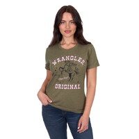 Wrangler Womens Jenny S/S Tee (X5S2598424) Khaki Marle
