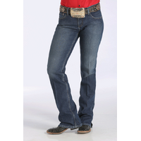 Cinch Womens Kylie Form Fit Kick Slit Jeans (MJ80053073) Dark Stonewash