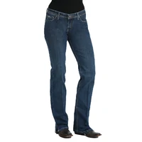 Cinch Womens Kylie Form Fit Kick Slit Jeans (MJ80053073) Dark Stonewash
