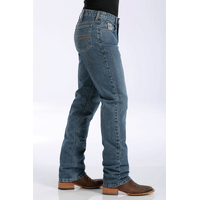 Cinch Mens Silver Label Slim Fit Jeans (MB98034001) Medium Stonewash
