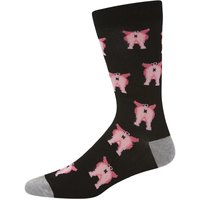 Bamboozld Socks Mens Crazy Pigs Bamboo Socks (BBW22CRAZYPIGSR) Black 7-11