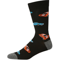 Bamboozld Mens Muscle Car Bamboo Socks (BBS20MUSCLECARR) Black 7-11 [SD]