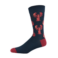Bamboozld Mens Leroy Bamboo Socks (BBS18LEROY) Navy/Red R7-11