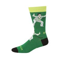 Bamboozld Socks Mens LBW Cricketer Bamboo Socks (BBS19FOTR) Green 7-11 [SD]