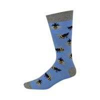 Bamboozld Socks Mens Bumblebee Bamboo Socks (BBW17BUMBR) Blue/Grey 7-11