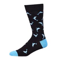 Bamboozld Socks Mens Dolphin Bamboo Socks (BBW23DOLPHINR) Black 7-11
