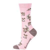 Bamboozld Socks Womens Koala Bamboo Socks (BBW23KOALAW) Pink 2-8