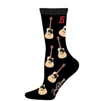 Bamboozld Socks Womens The Guitar Sock By Jon Stevens Bamboo Socks (JSGUITARW) Black 2-8