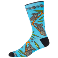 Bamboozld Socks Mens Native Australian Koala Bamboo Socks (BBS25IKOALAR) Blue 7-11