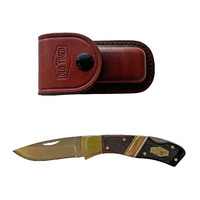 Schrade Mountain Beaver JR. - 28OT 65mm with Leather Pouch (3828OT)