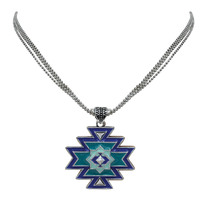 Pure Western Cheyenne Pendant Necklace (P8S2929JWL) Assorted [SD]