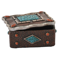Pure Western Turquoise Mosaic Jewellery Box (P1S1944GFT) Assorted