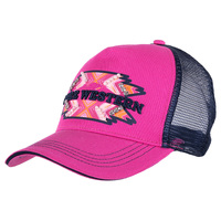 Pure Western Womens Laylah High Profile Trucker Cap (P3S2989CAP) Pink OSFM [SD]