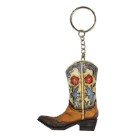 Pure Western Boot Dove & Flower Keychain (P3S1935GFT)