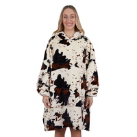 Pure Western Adults Cow Print Snuggle Hoodie (PCP2933SNU) Multi One Size