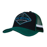 Pure Western Unisex Brock Trucker Cap (P4W1904CAP) Black/Green OSFM