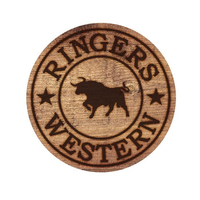 Ringers Western Round Logo Sticker (172124006) Wood