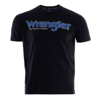 Wrangler Mens Ryder Logo S/S Tee (XCP1557969) Black