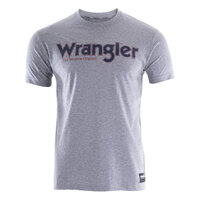 Wrangler Mens Ryder Logo S/S Tee (XCP1557969) Grey Marle