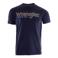 Wrangler Mens Ryder Logo S/S Tee (XCP1557969) Navy