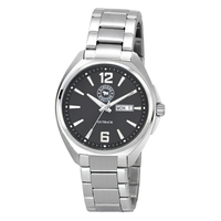 Ringers Western Mens Silver Band Watch (RW-WW01BBK) Silver/Black [GD]