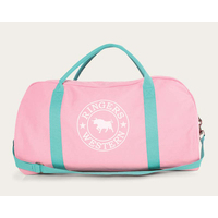 Ringers Western Gundagai Duffle Bag (419223004) Pink and Mint with White Logo [SD]