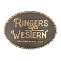 Ringers Western Unisex Kelby Belt Buckle (721063RW) Gold One Size