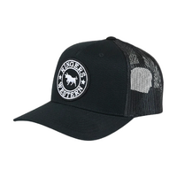Ringers Western Childrens Signature Bull Trucker Cap (420257RW) Black with White Print OSFM