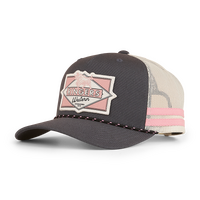 Ringers Western Hometown Trucker Cap (424039RW) Charcoal/Rosey OSFM