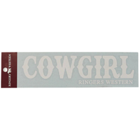 Ringers Western Cowgirl Die Cut Sticker (722109RW) White [SD]