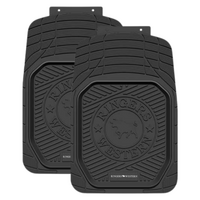 Ringers Western Rubber Mats Front Pair (CMRW-BLKFR) Black
