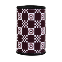 Ringers Western Check Stubby Cooler (724056RW) Burgundy [SD]