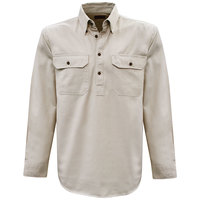 Thomas Cook Light Drill 1/2 Button L/S Shirt (TCP1126005) Bone 4XL