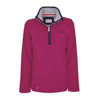 Thomas Cook Womens Charlie Classic 1/4 Zip Neck Rugby (TCP2511030) Deep Pink 10