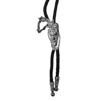 Tulmur Holdings Bolo Tie Removable Gun in Holster (B158S) Silver