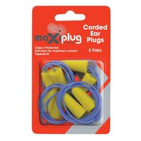 MaxiSafe Corded Tapered Earplugs 5 Pack (HEC670)