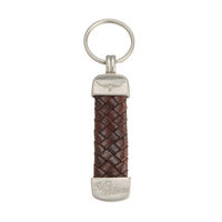 R.M.Williams Plaited Key Ring Nickle Fitting (CG949.06) Brown