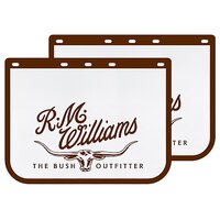 R.M.Williams Heavy Duty Truck Mud Flaps (MDRMT) White/Brown 60cm x 45cm