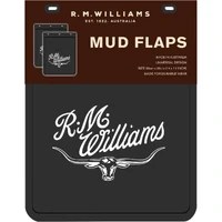 R.M.Williams Mud Flaps Pair 23cmx36cm (MDRMWC) Black/White
