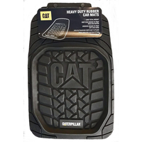 CAT Heavy Duty Rubber Car Mat (CMCAT BLKFR) Black