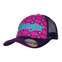 Wrangler Unisex Jo-Jo Trucker Cap (X4W2908CAP) Pink/Navy OSFM [SD]