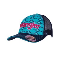 Wrangler Unisex Jo-Jo Trucker Cap (X4W2908CAP) Aqua/Navy OSFM [SD]