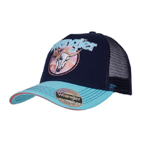 Wrangler Childrens Chelsea Trucker Cap (X4W5999CAP) Navy/Aqua OSFM [SD]