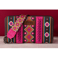 Wrangler Womens Southwestern Large Wallet (X4W2953WLT) Hot Pink