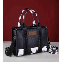 Wrangler Womens Cow Print Crossbody Bag (X4W2955BAG) Black