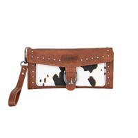 Wrangler Cow Print Wallet (X5S2928WLT) Dark Tan