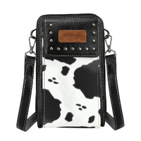 Wrangler Cow Print Phone Wallet Bag (X5S2929WLT) Black