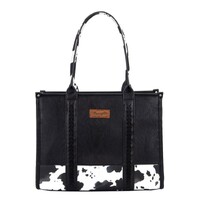 Wrangler Cow Print Tote Bag (X5S2935BAG) Black