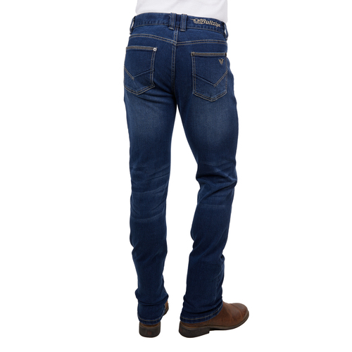 Bullzye Mens Arch Straight Leg Jeans - 34 Leg (B4W1204360) Mid Indigo 30