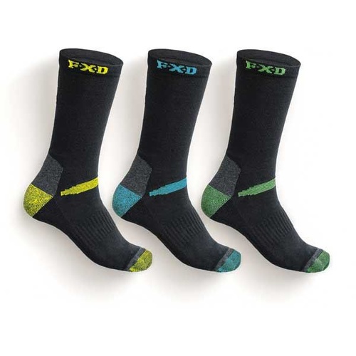 FXD SK-2 Long Tech Socks 4 Pack (FX71139007) Black 7-12